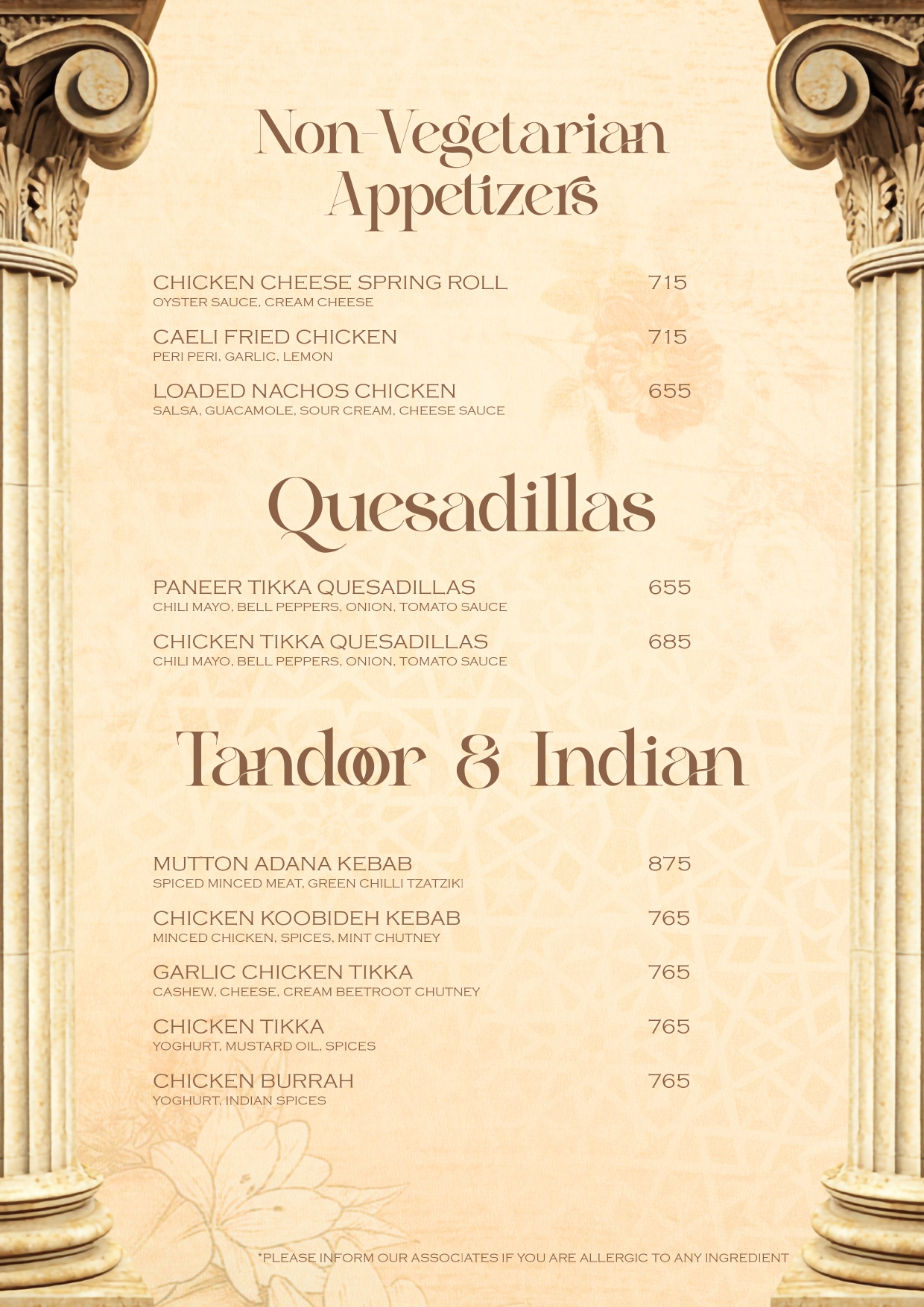 Adali Menu Caeli